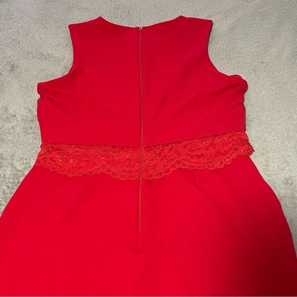 Asos midi sleeveless dress in red size 10 EUC - Picture 9 of 10